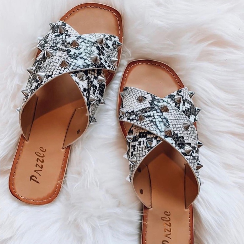 Snake Studded Sandals